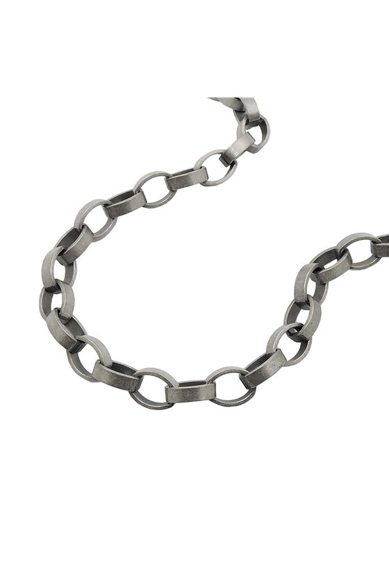 NECKLACE ANCHOR CHAIN TOMBAC ANTIQUE SILVER 50CM