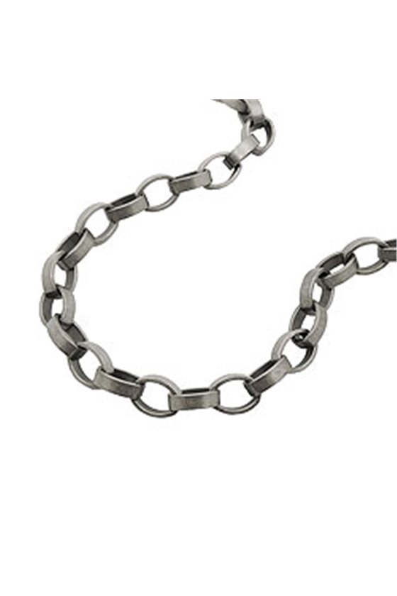 NECKLACE ANCHOR CHAIN TOMBAC ANTIQUE SILVER 50CM