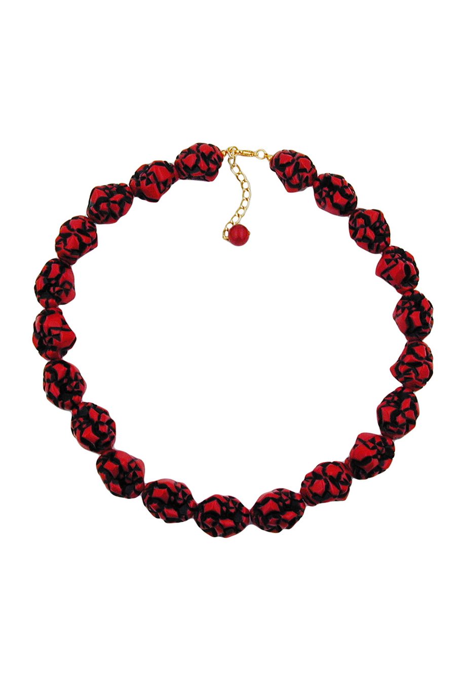 NECKLACE RED/BLACK DESIGNER BEADS