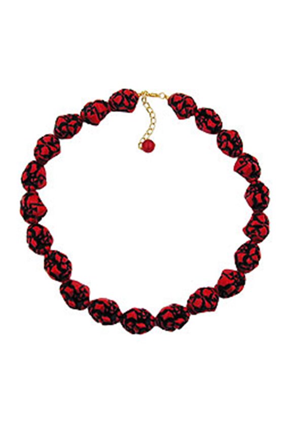 NECKLACE RED/BLACK DESIGNER BEADS