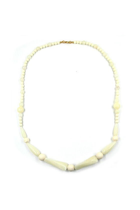 NECKLACE BEADS IVORY-WHITE
