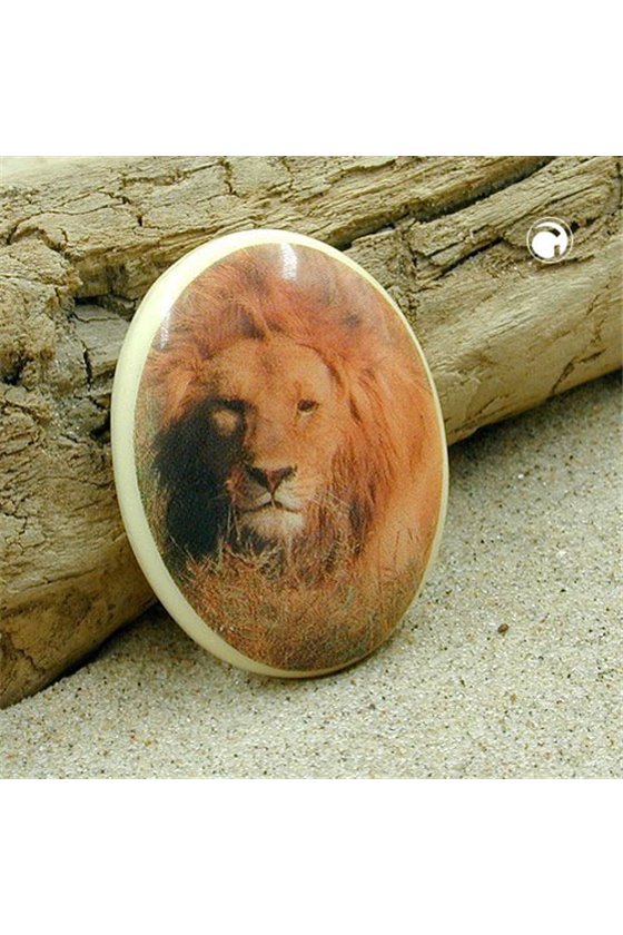 BROOCH LION-MOTIF IVORY