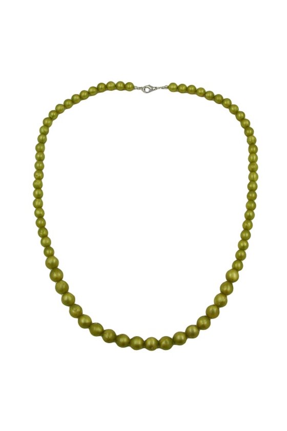 BEAD CHAIN GREEN-OLIVE SIZE VARIABLE 55CM