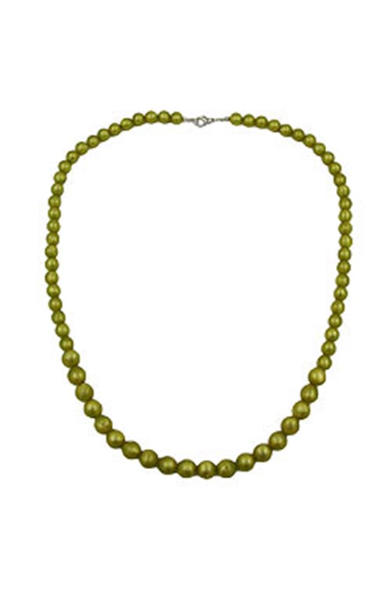 BEAD CHAIN GREEN-OLIVE SIZE VARIABLE 55CM