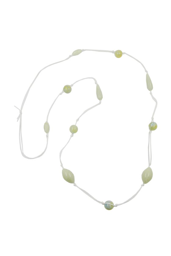 NECKLACE BEADS LIGHT/GREEN/YELLOW