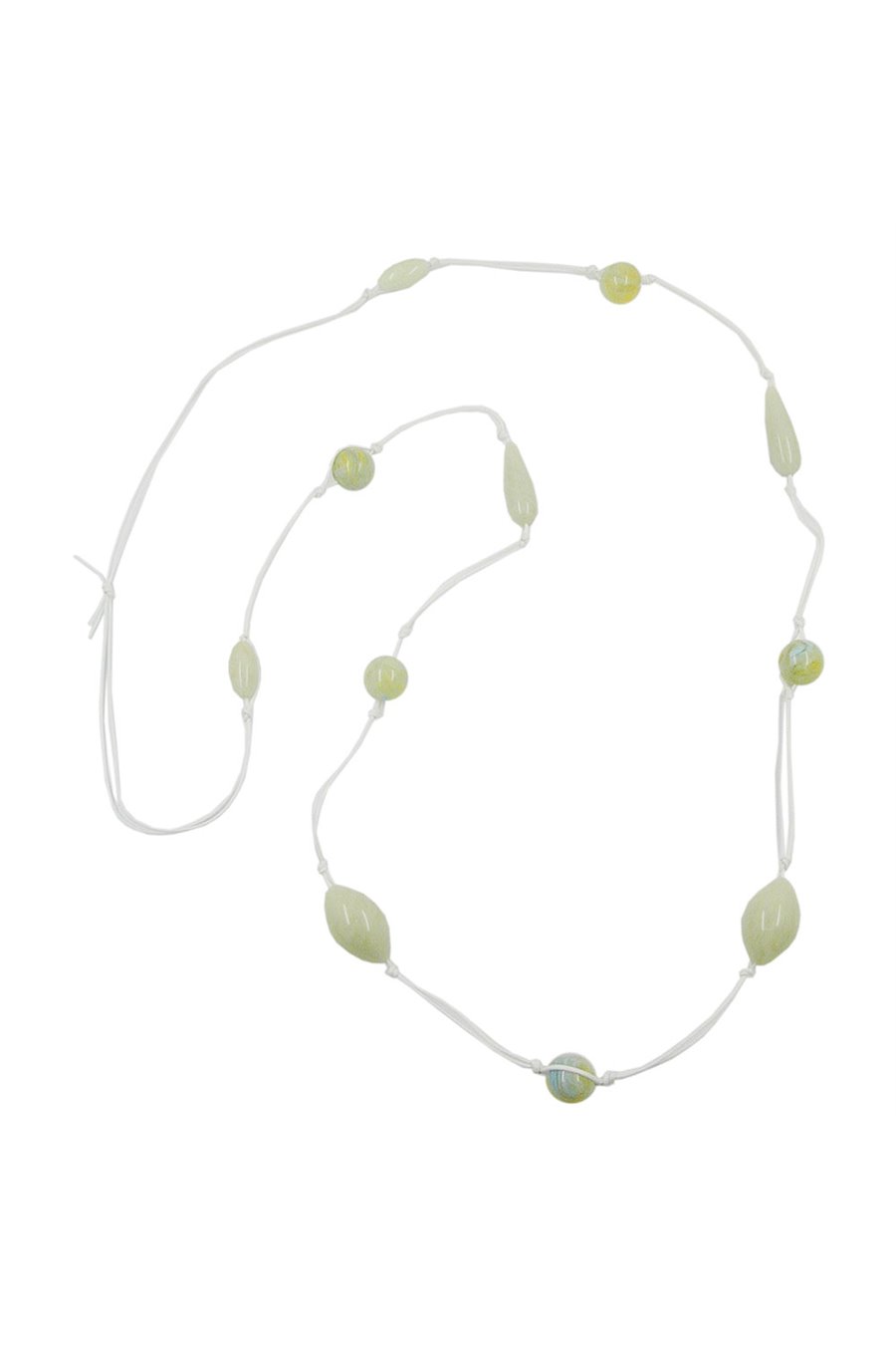 NECKLACE BEADS LIGHT/GREEN/YELLOW