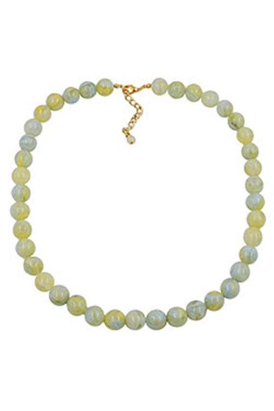 BEAD CHAIN BEADS 12MM YELLOW-GREEN 55CM