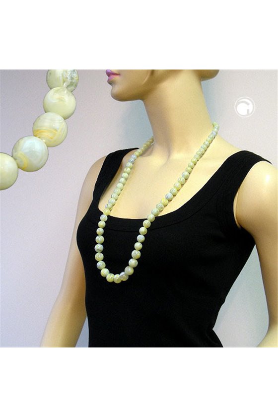 BEAD CHAIN GREEN-YELLOW SIZE VARIABLE 85CM