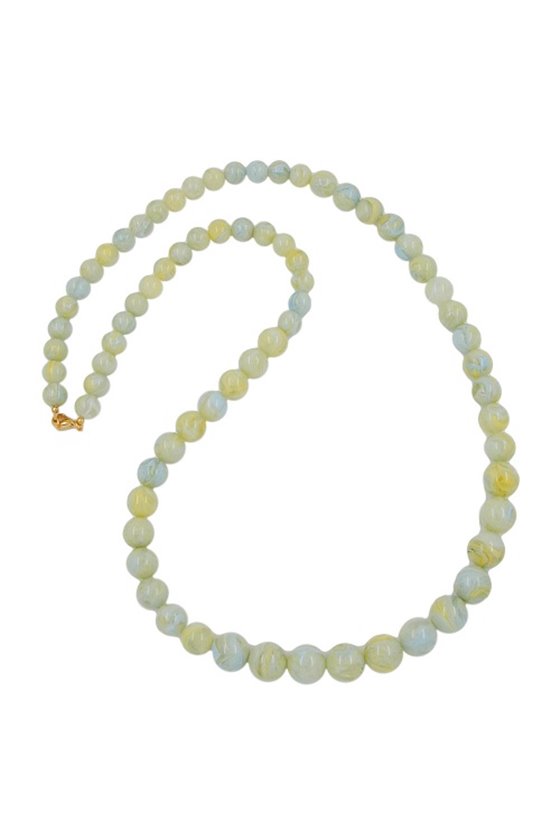 BEAD CHAIN GREEN-YELLOW SIZE VARIABLE 85CM