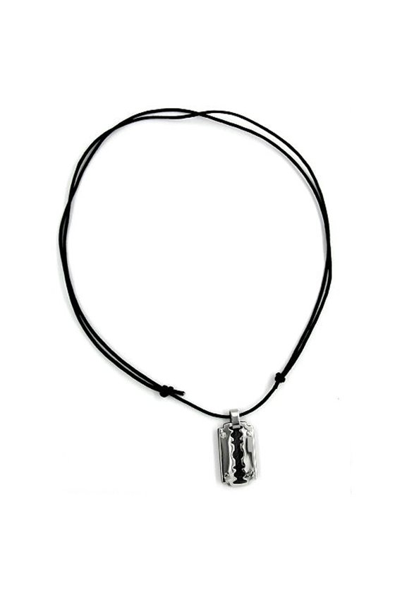 NECKLACE RAZOR BLADE STAINLESS STEEL 100CM