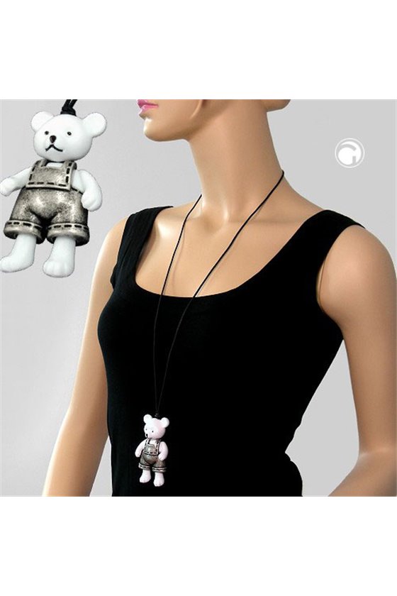 NECKLACE LARGE POLAR BEAR WHITE 90CM