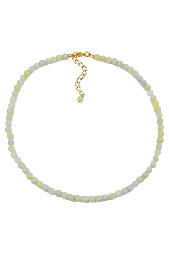 BEAD CHAIN BEADS 6MM GREEN-WHITE