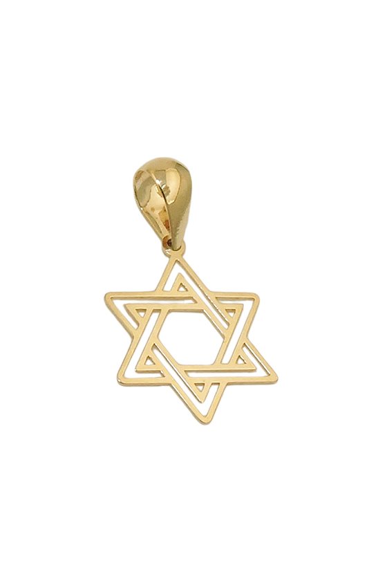 PENDANT JEWISH STAR 9K GOLD