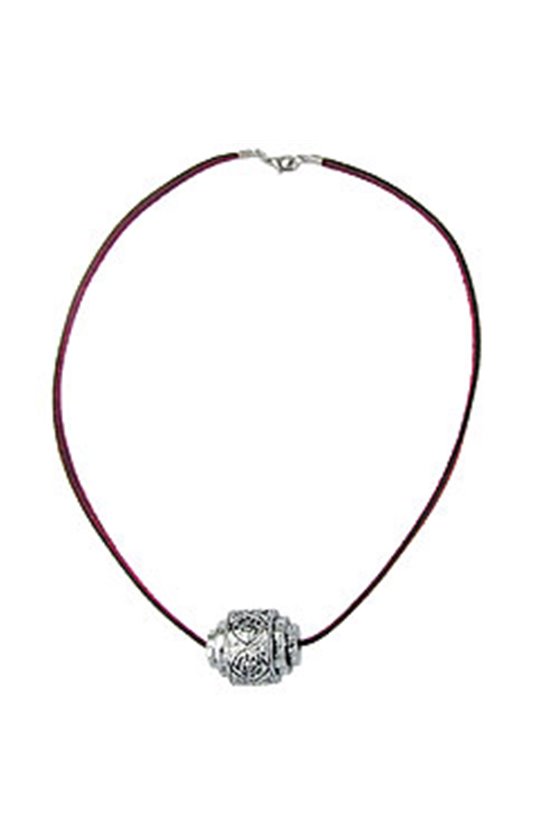 NECKLACE EYE-CATCHING BEAD CHROME