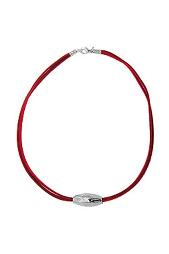 NECKLACE OLIVE SHAPED WITH GROOVES
