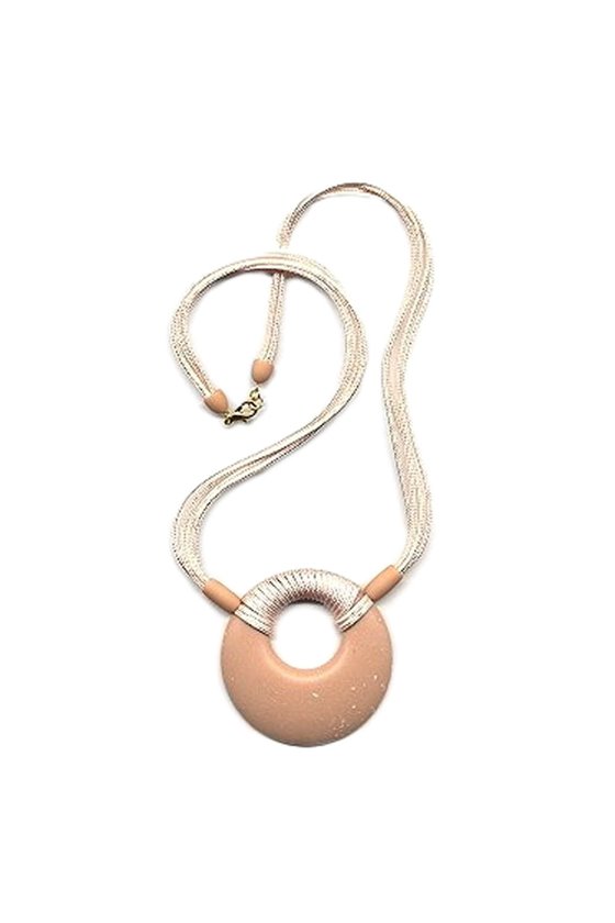 NECKLACE AMULET SALMON PINK