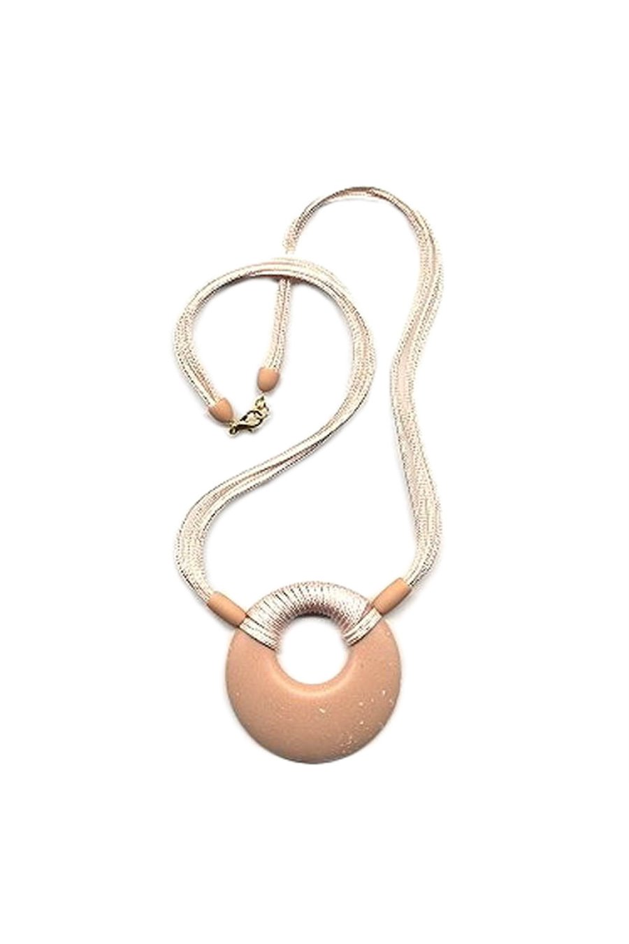 NECKLACE AMULET SALMON PINK