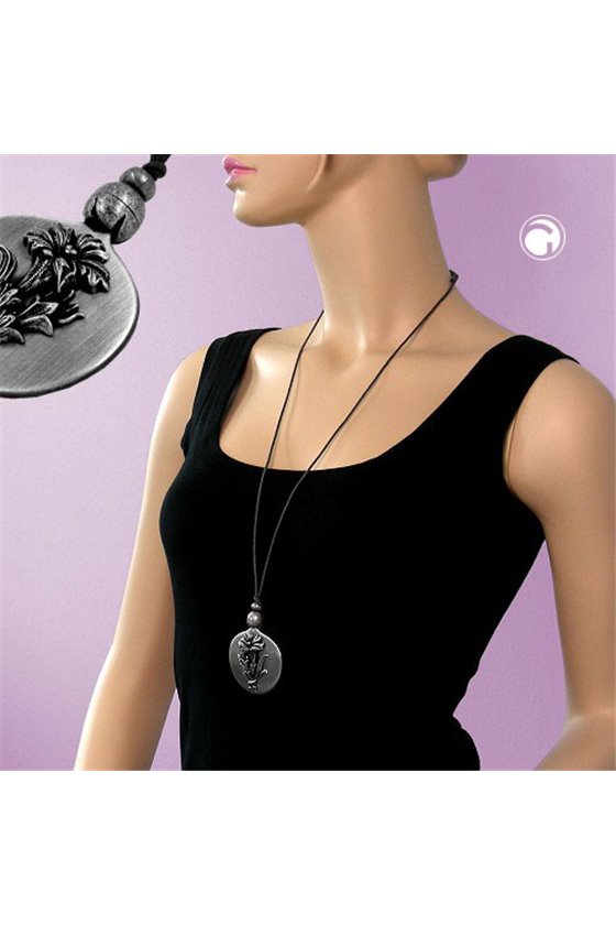 NECKLACE GENTIAN ANTIQUE SILVER