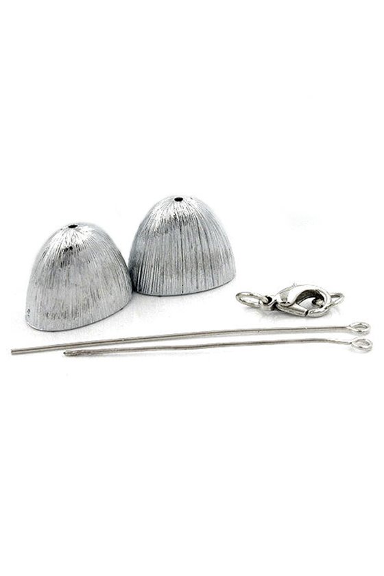 CLASP SET LARGE SILVER OR GOLD COLOURED
