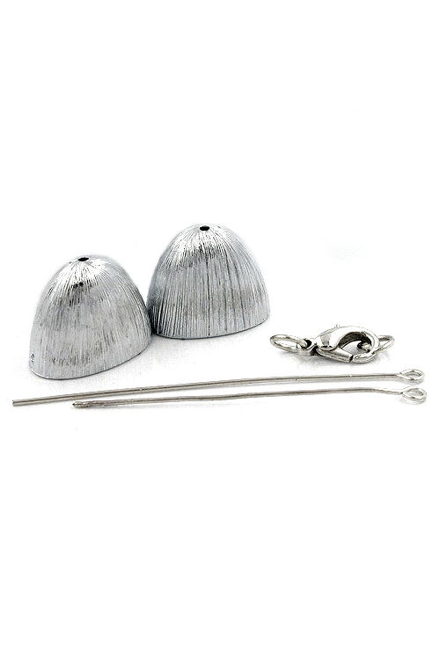 CLASP SET LARGE SILVER OR GOLD COLOURED