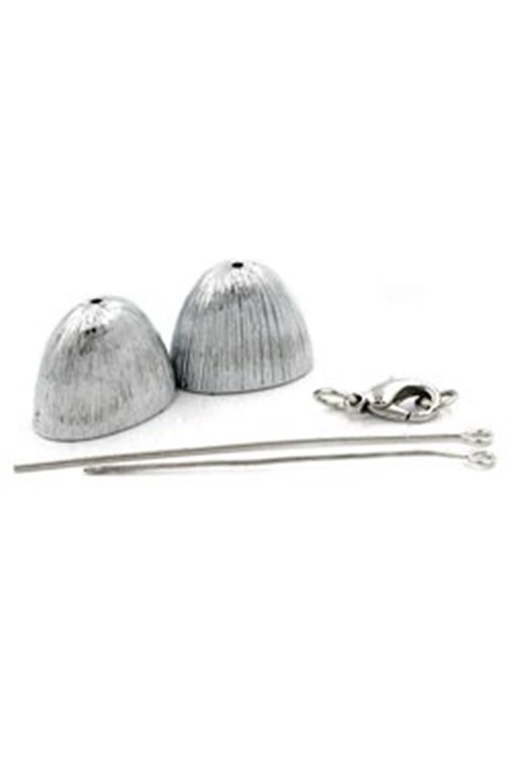 CLASP SET LARGE SILVER OR GOLD COLOURED