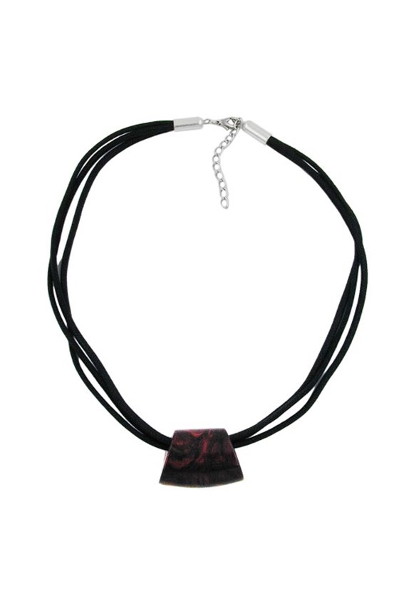 NECKLACE ROOT-WOOD TRAPEZIUM CORD