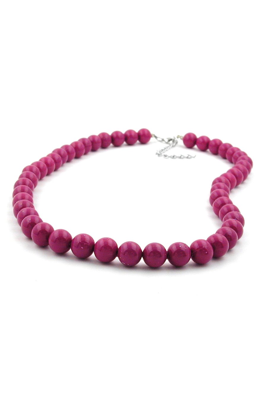NECKLACE WITH PURPLE BEADS 10MM 45CM