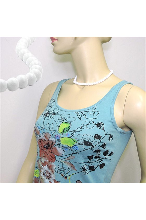 NECKLACE BEADS 8MM WHITE 42CM