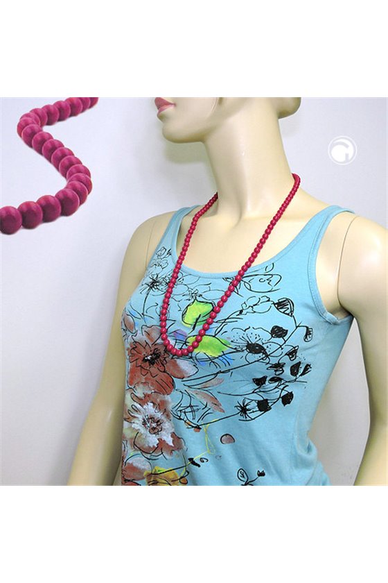 CHAIN WITH PURPLE BEADS 8MM 80CM