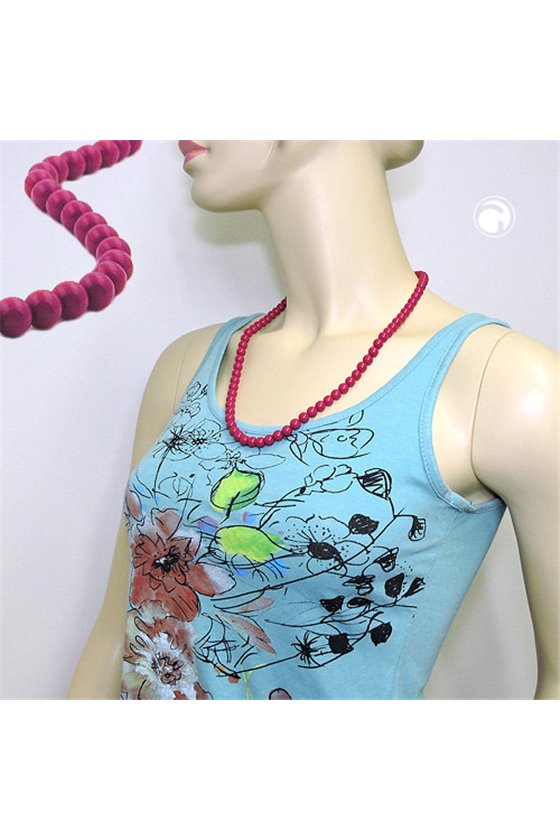 CHAIN WITH PURPLE BEADS 8MM 60CM