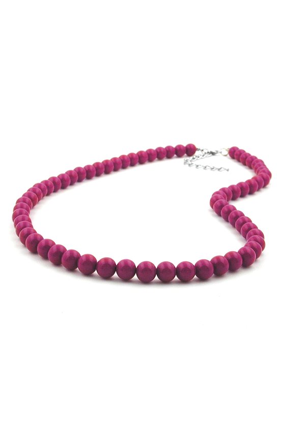 CHAIN WITH PURPLE BEADS 8MM 45CM