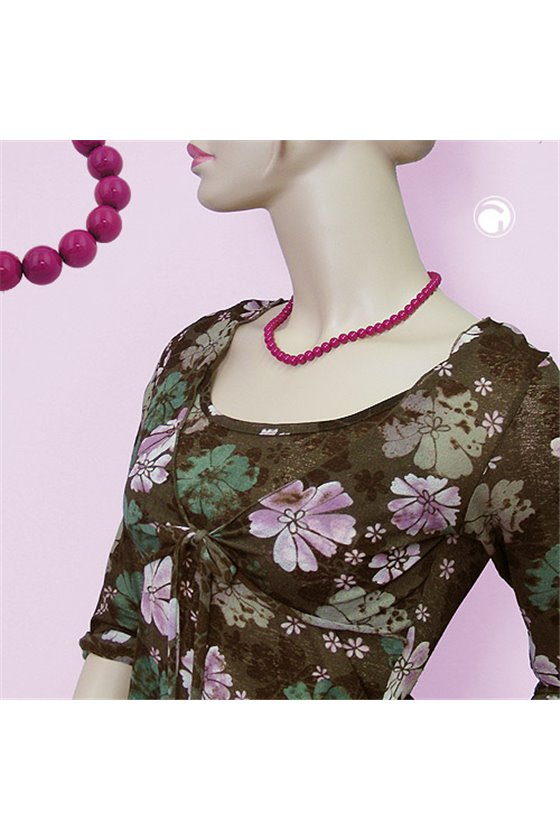 CHAIN WITH PURPLE BEADS 8MM 45CM