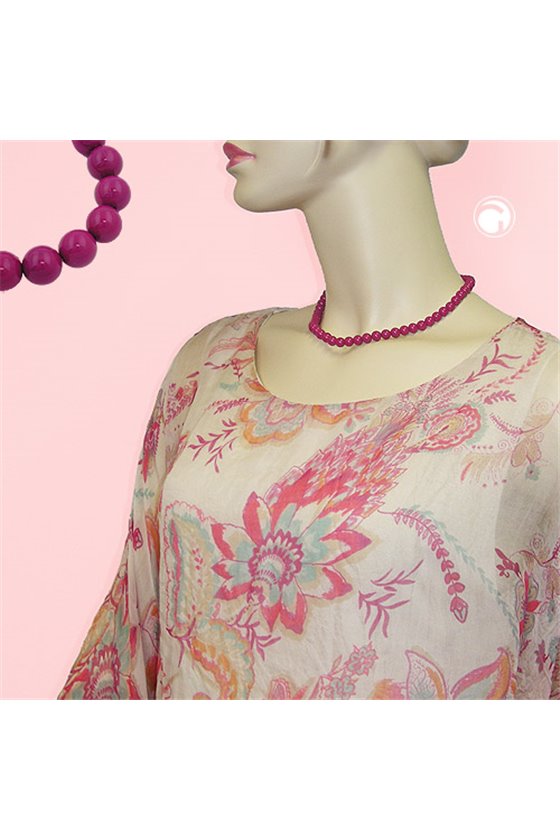 CHAIN WITH PURPLE BEADS 8MM 40CM