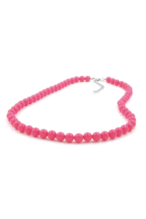 NECKLACE BEADS ROSE-PINK 8MM 50CM