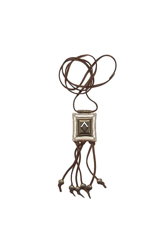 NECKLACE SQUARE IVORY BRASS