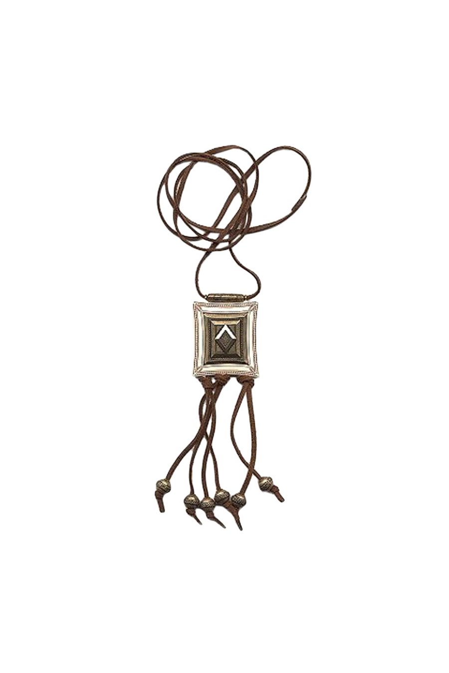 NECKLACE SQUARE IVORY BRASS