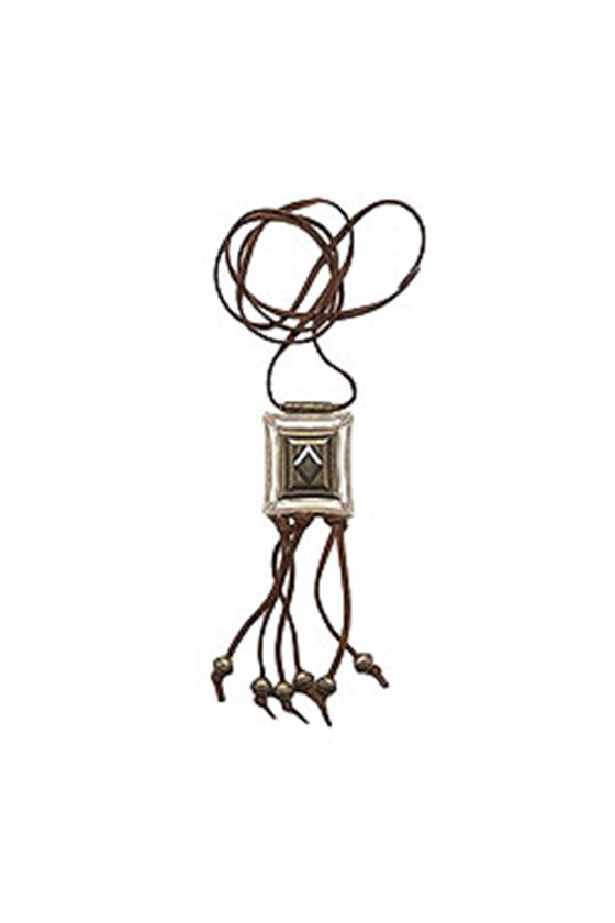 NECKLACE SQUARE IVORY BRASS