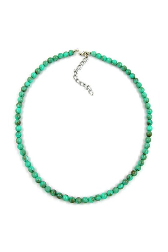 NECKLACE BEADS 6MM TURQUOISE