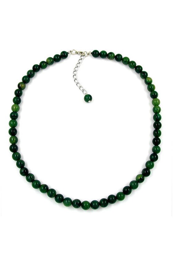NECKLACE BEADS 8MM GREEN