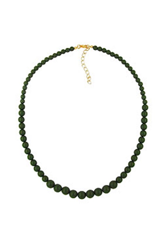 NECKLACE BEADS 6/8/10MM OLIVE GREEN