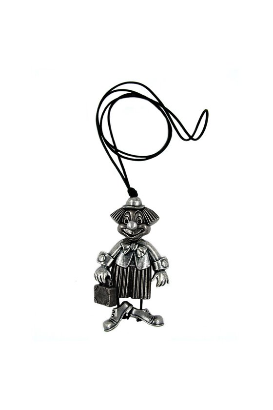 NECKLACE CLOWN ANTIQUE-SILVER 90CM