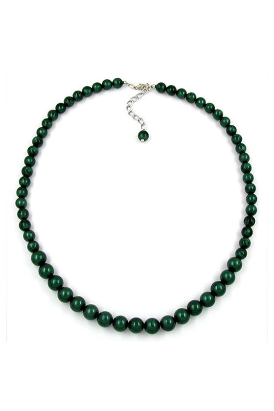 NECKLACE BEADS 8-10MM GREEN