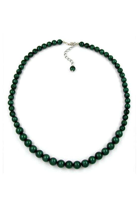 NECKLACE BEADS 8-10MM GREEN