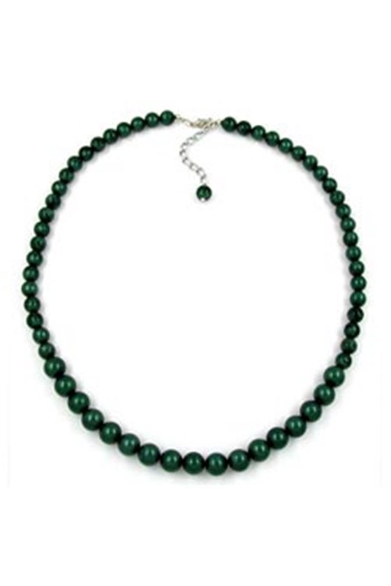 NECKLACE BEADS 8-10MM GREEN