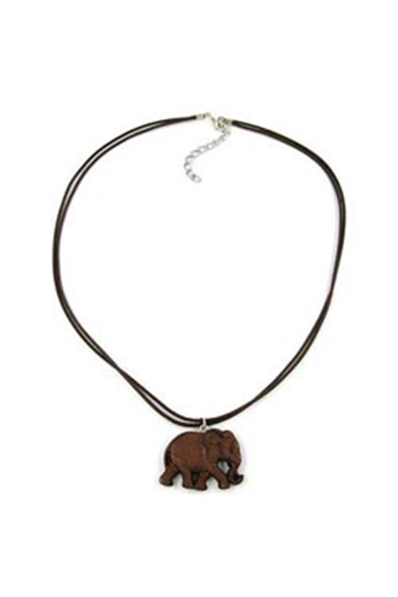 NECKLACE ELEPHANT DARK BROWN