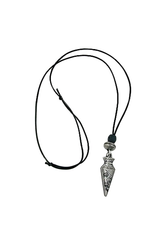 NECKLACE CORNET PENDANT ANTIQUE SILVER