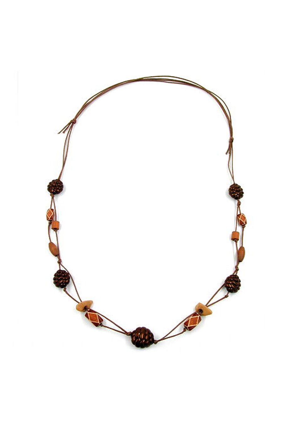 NECKLACE BEADS BROWN/COPPER COLOURS