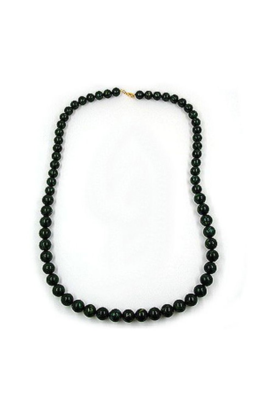 NECKLACE GREEN MARBLED BEADS