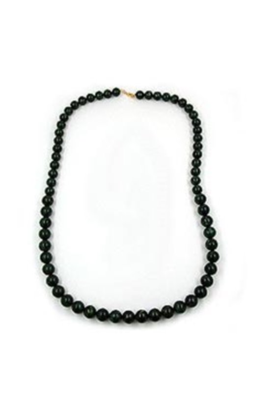 NECKLACE GREEN MARBLED BEADS