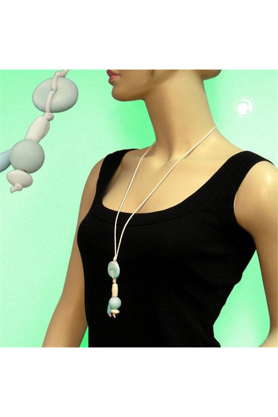 NECKLACE PASTEL-SHADE BEADS